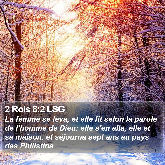 2 Rois 8:2 LSG Bible Study