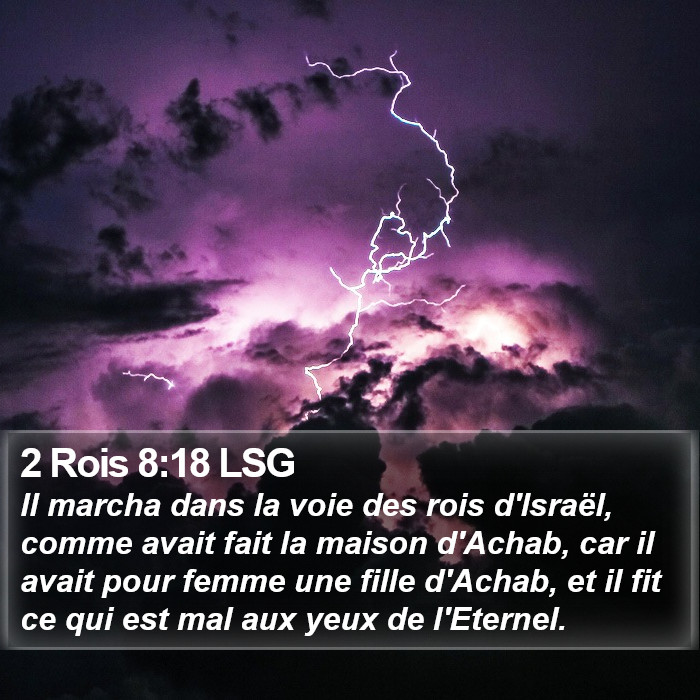2 Rois 8:18 LSG Bible Study