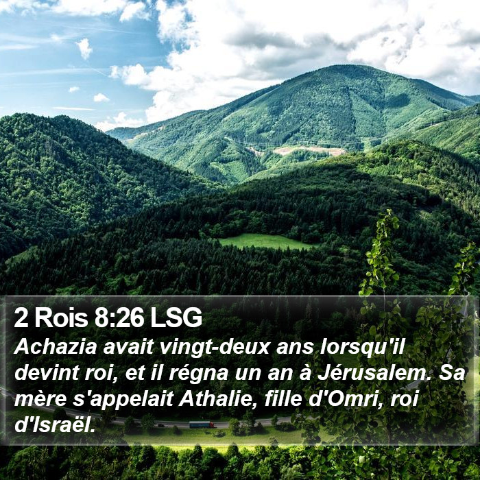2 Rois 8:26 LSG Bible Study
