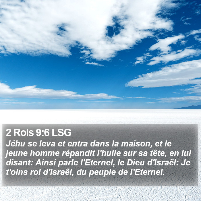 2 Rois 9:6 LSG Bible Study