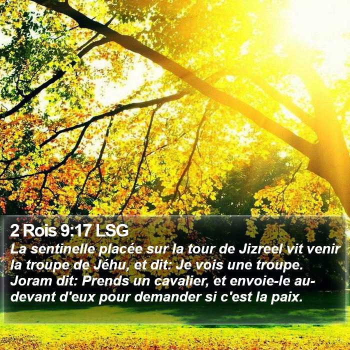 2 Rois 9:17 LSG Bible Study
