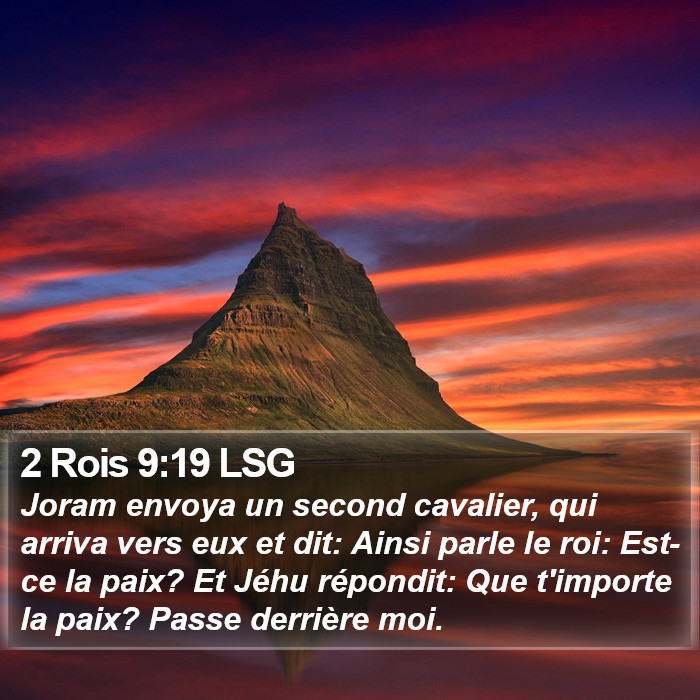 2 Rois 9:19 LSG Bible Study