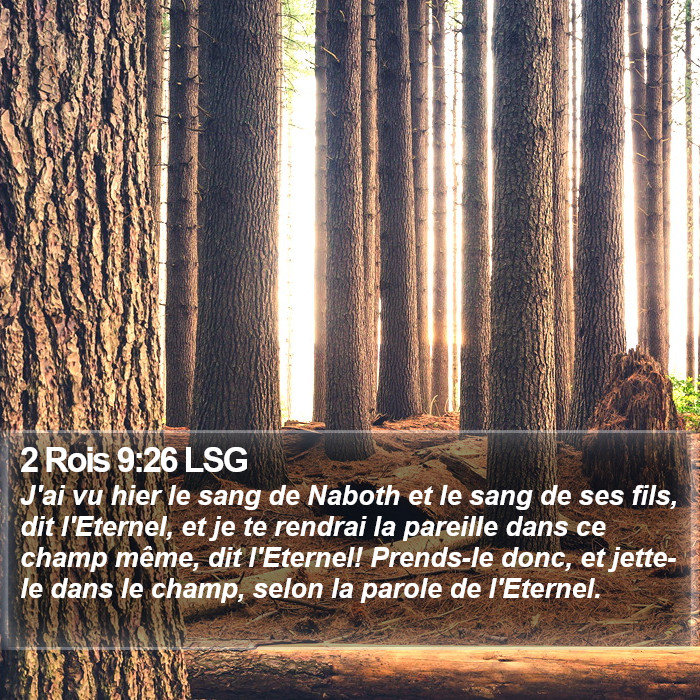 2 Rois 9:26 LSG Bible Study