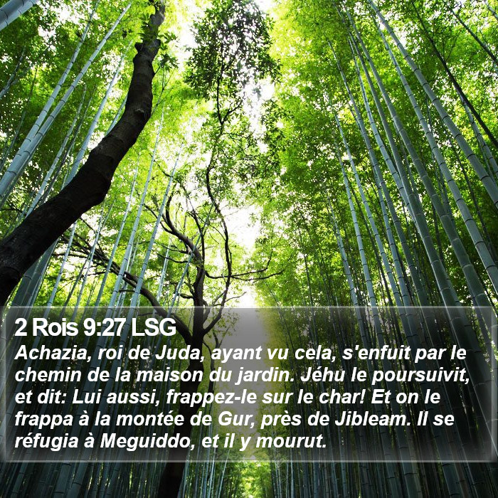 2 Rois 9:27 LSG Bible Study