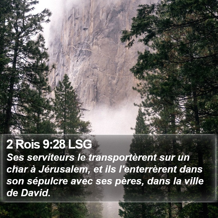 2 Rois 9:28 LSG Bible Study