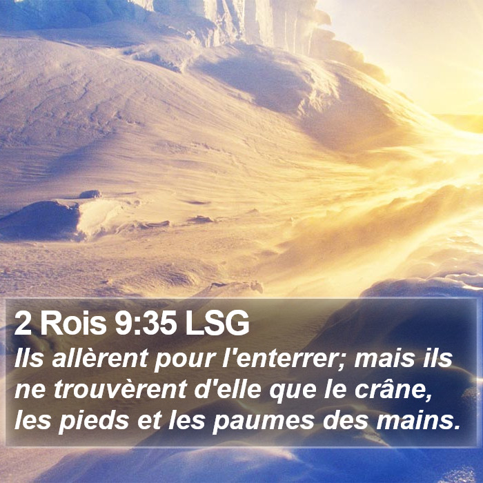 2 Rois 9:35 LSG Bible Study