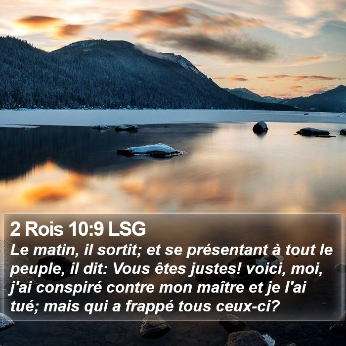 2 Rois 10:9 LSG Bible Study