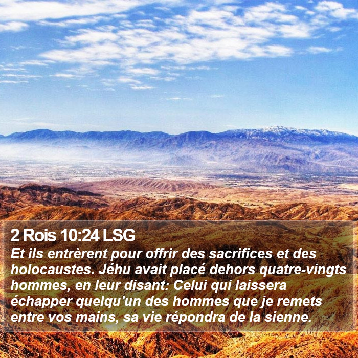 2 Rois 10:24 LSG Bible Study