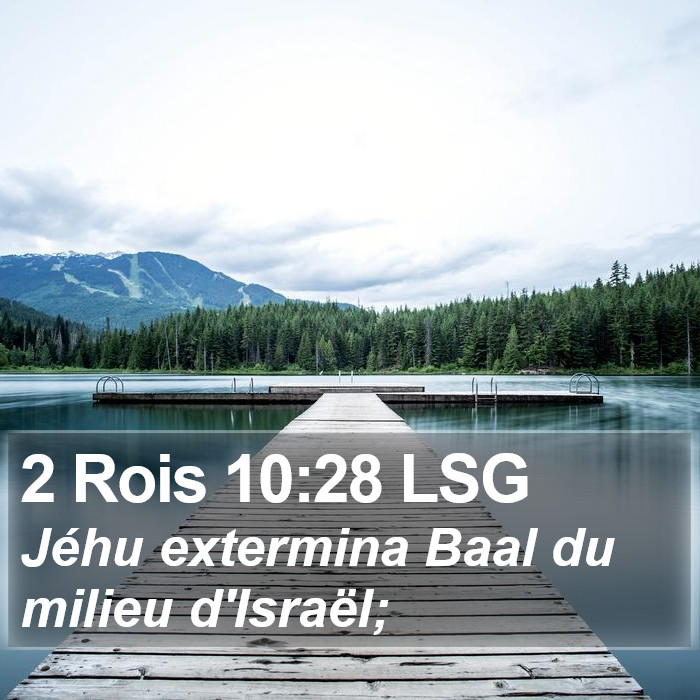 2 Rois 10:28 LSG Bible Study