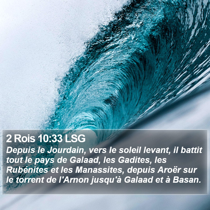 2 Rois 10:33 LSG Bible Study