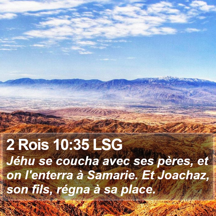 2 Rois 10:35 LSG Bible Study