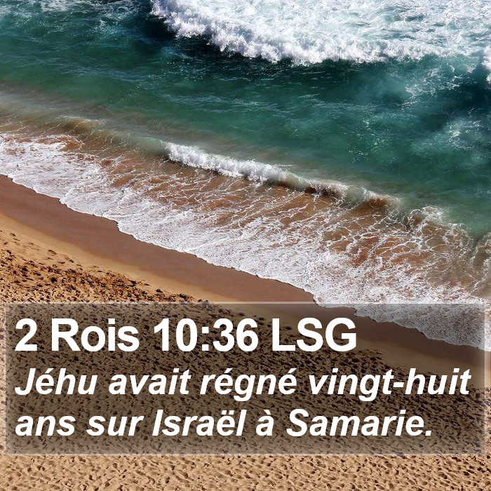 2 Rois 10:36 LSG Bible Study