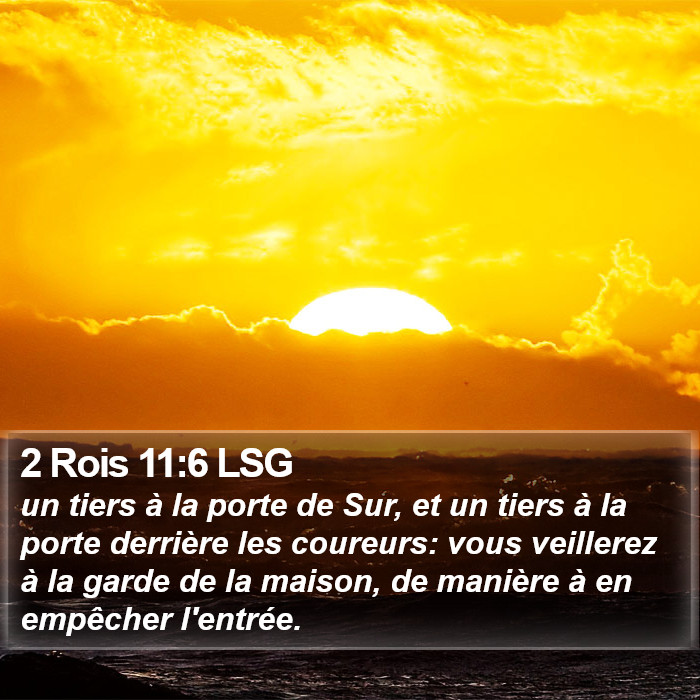 2 Rois 11:6 LSG Bible Study