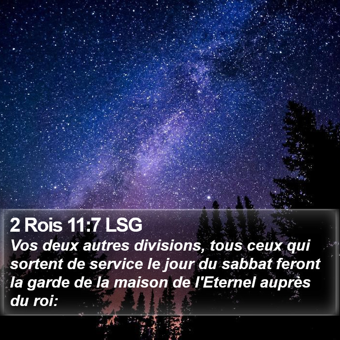 2 Rois 11:7 LSG Bible Study