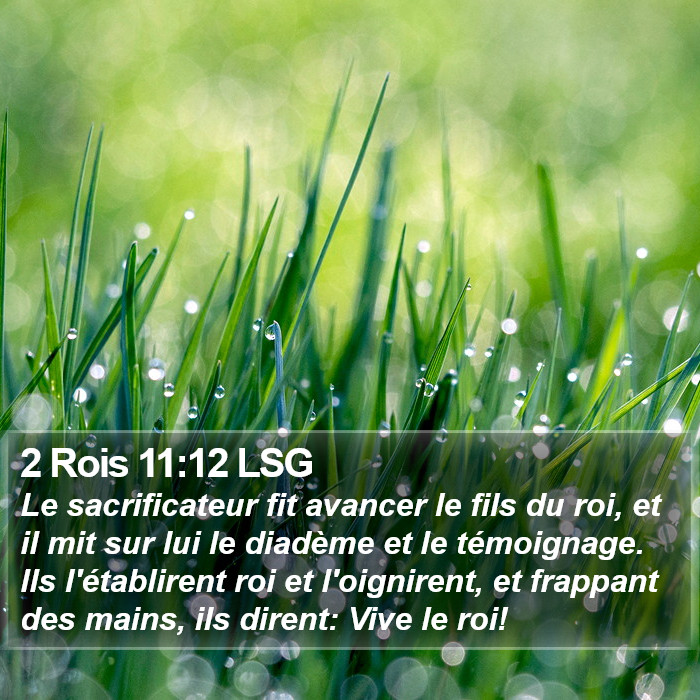 2 Rois 11:12 LSG Bible Study