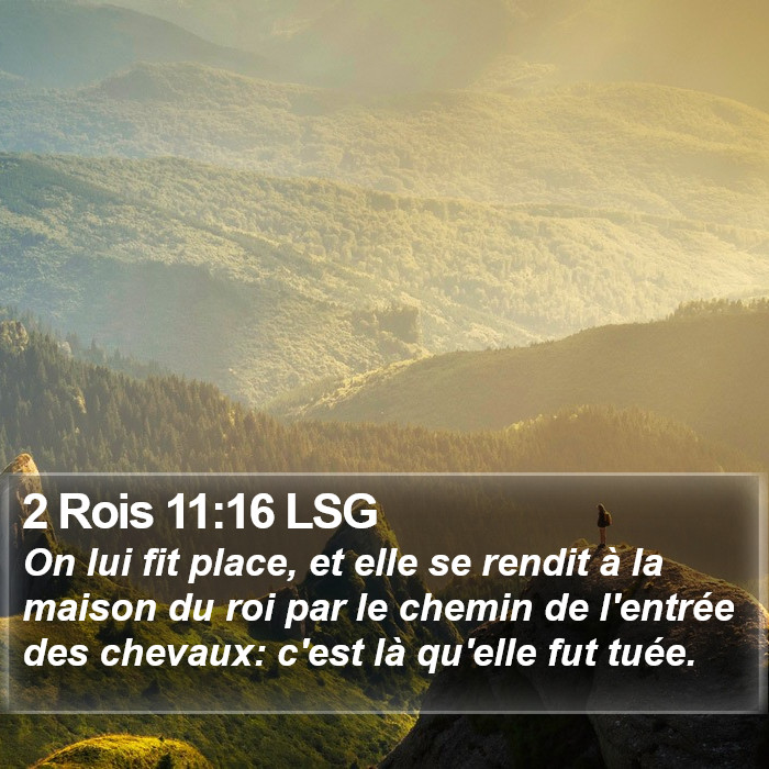 2 Rois 11:16 LSG Bible Study