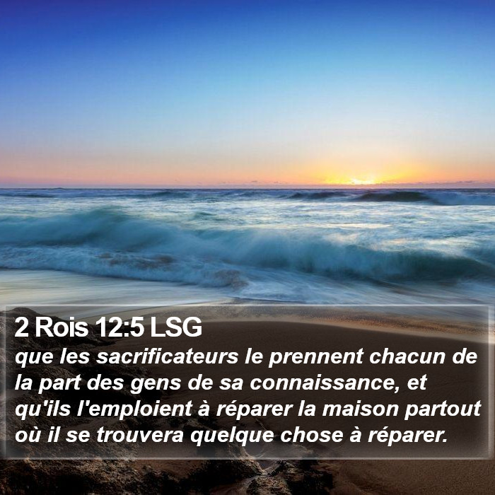 2 Rois 12:5 LSG Bible Study