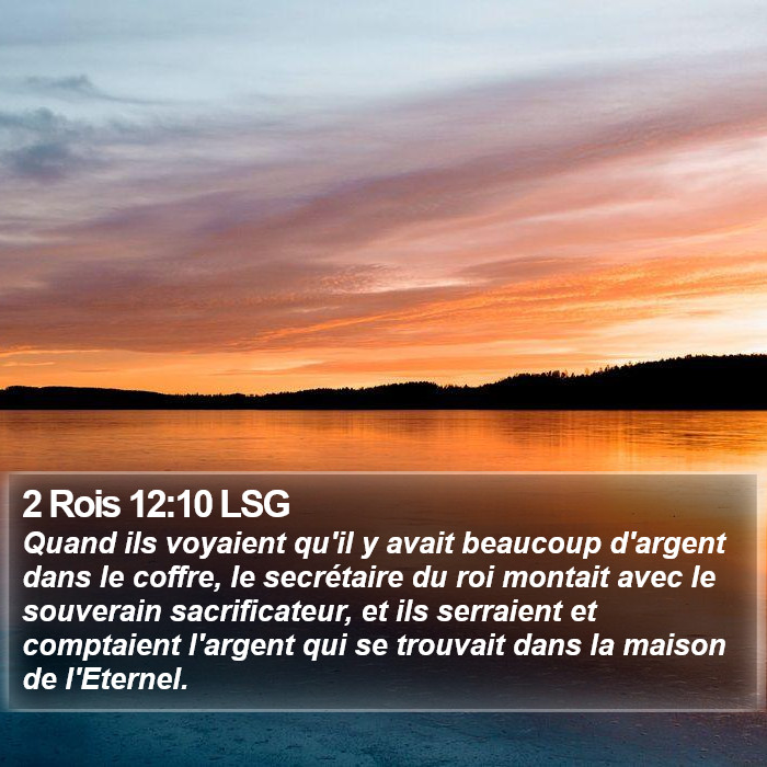 2 Rois 12:10 LSG Bible Study