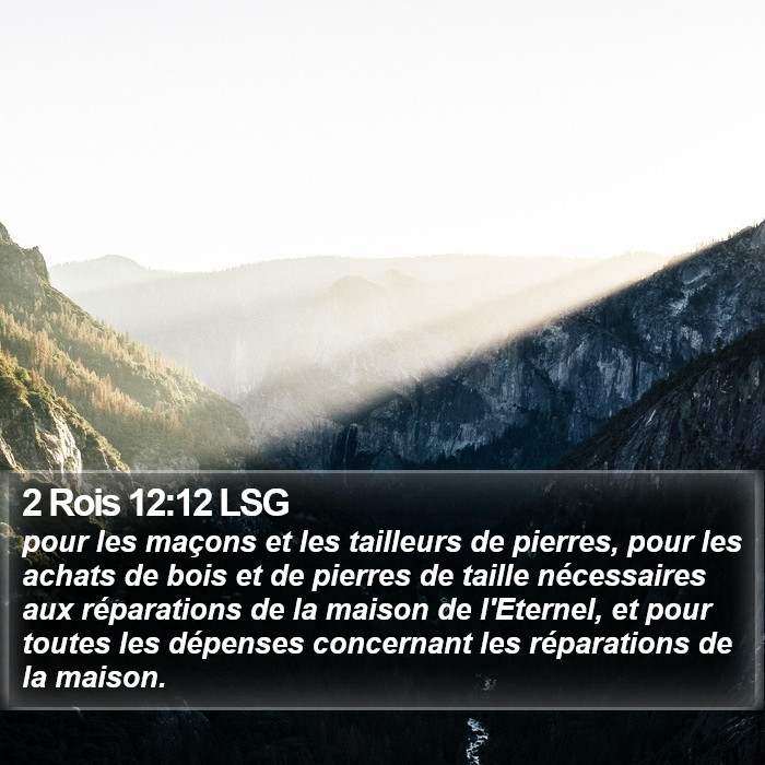 2 Rois 12:12 LSG Bible Study
