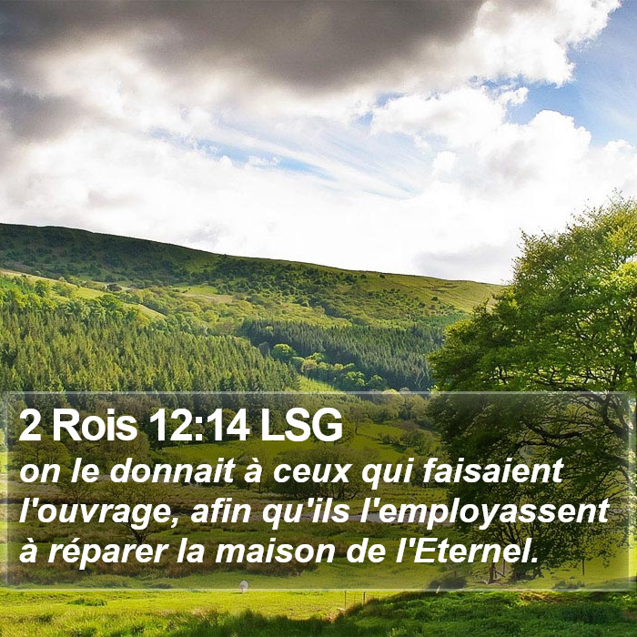 2 Rois 12:14 LSG Bible Study