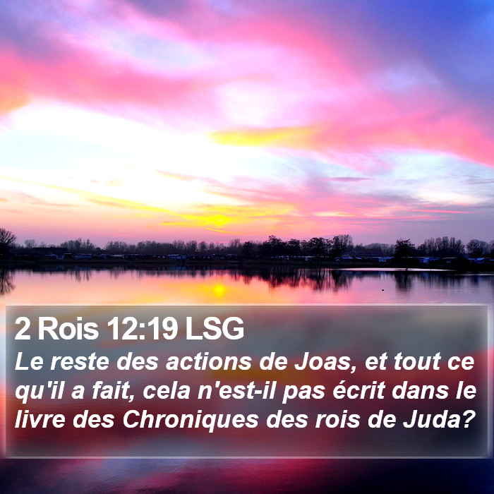 2 Rois 12:19 LSG Bible Study