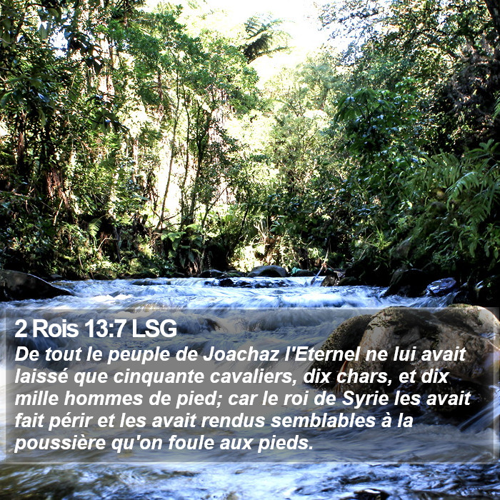 2 Rois 13:7 LSG Bible Study