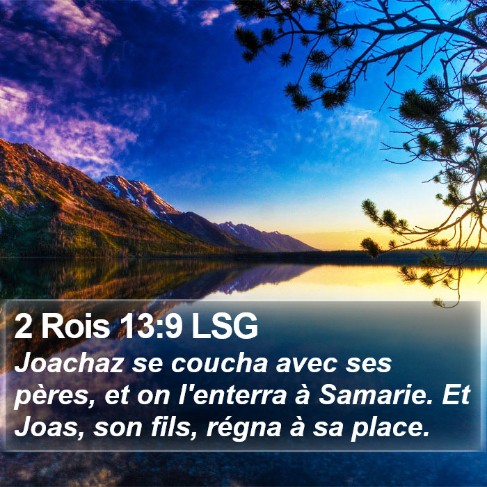 2 Rois 13:9 LSG Bible Study