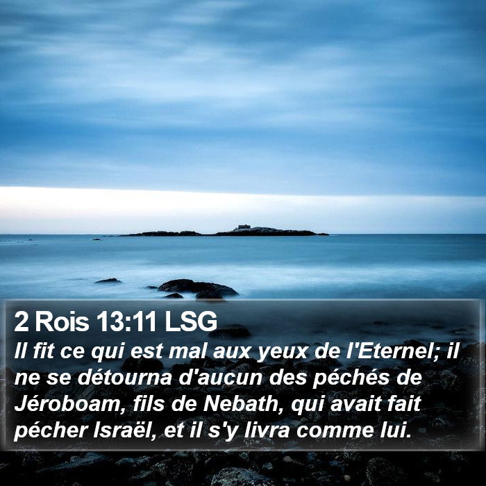 2 Rois 13:11 LSG Bible Study