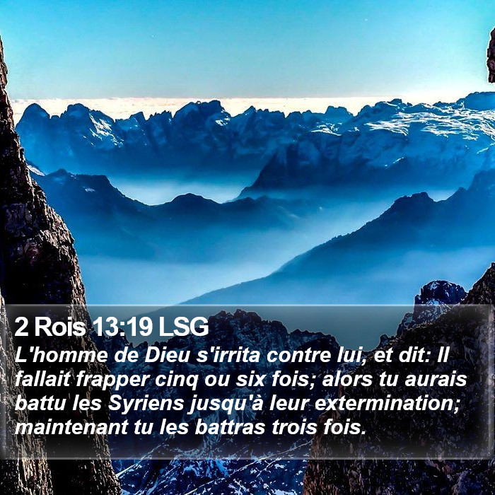 2 Rois 13:19 LSG Bible Study