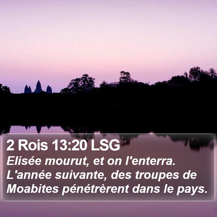 2 Rois 13:20 LSG Bible Study