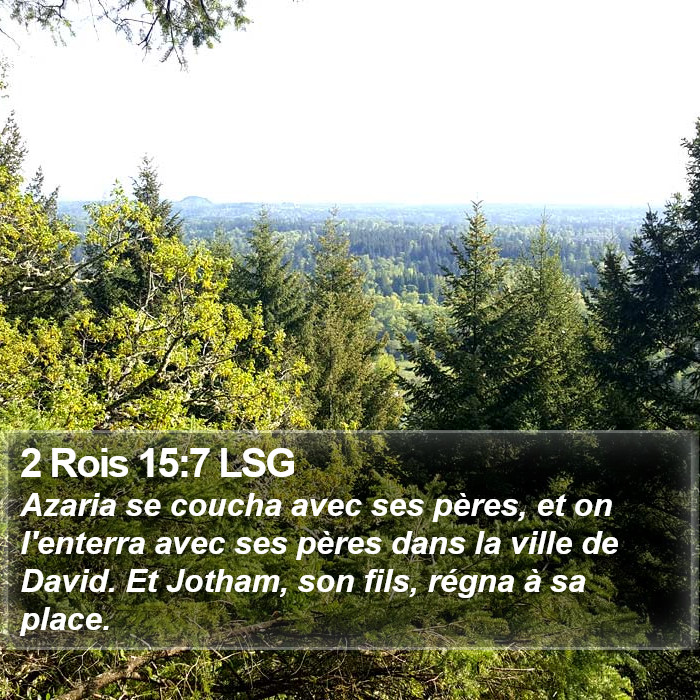 2 Rois 15:7 LSG Bible Study