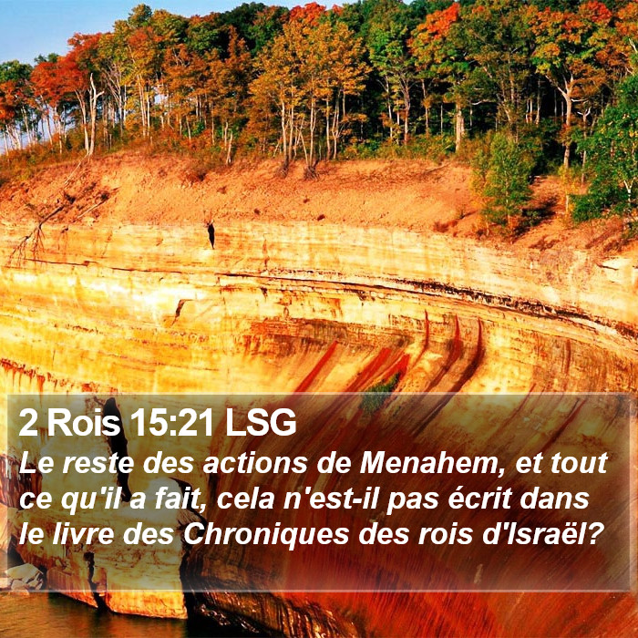 2 Rois 15:21 LSG Bible Study