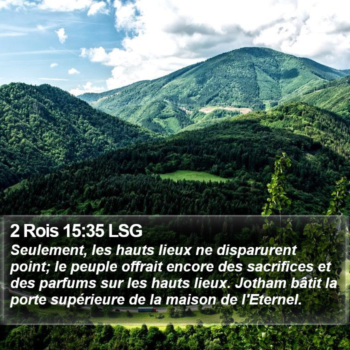 2 Rois 15:35 LSG Bible Study