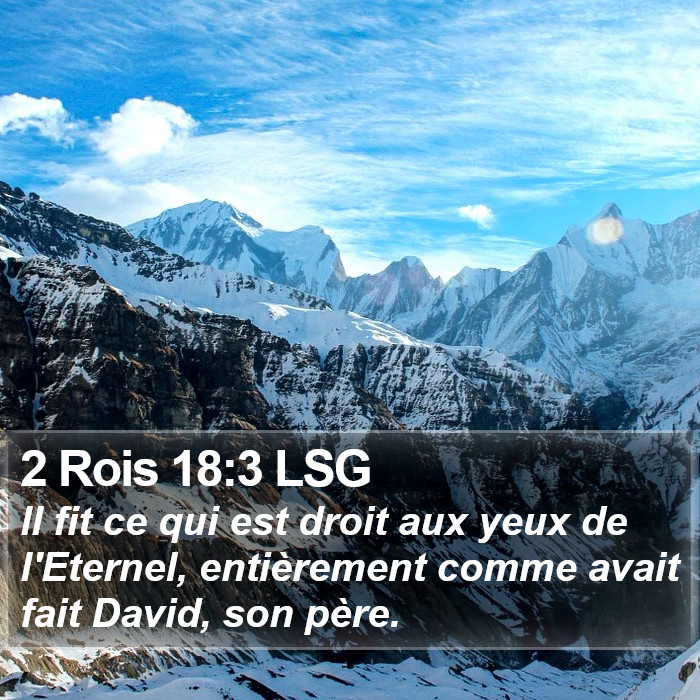 2 Rois 18:3 LSG Bible Study