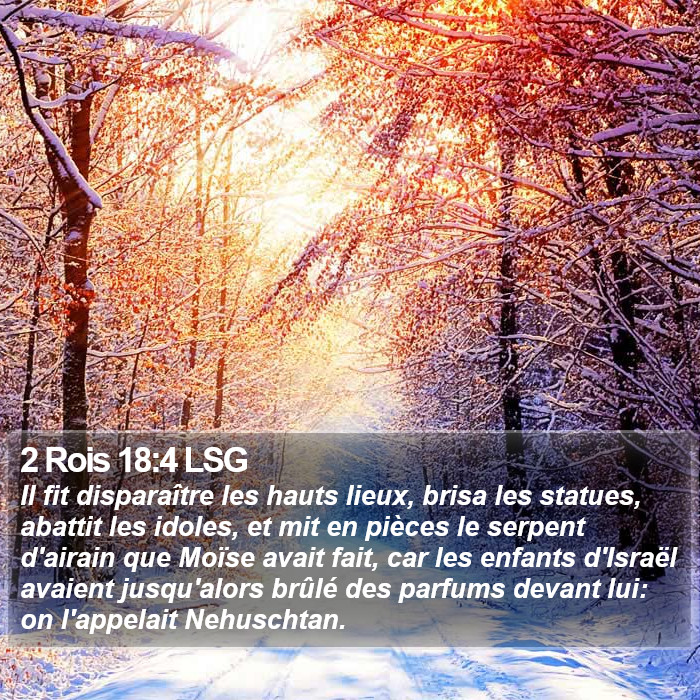 2 Rois 18:4 LSG Bible Study