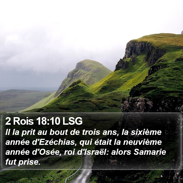 2 Rois 18:10 LSG Bible Study