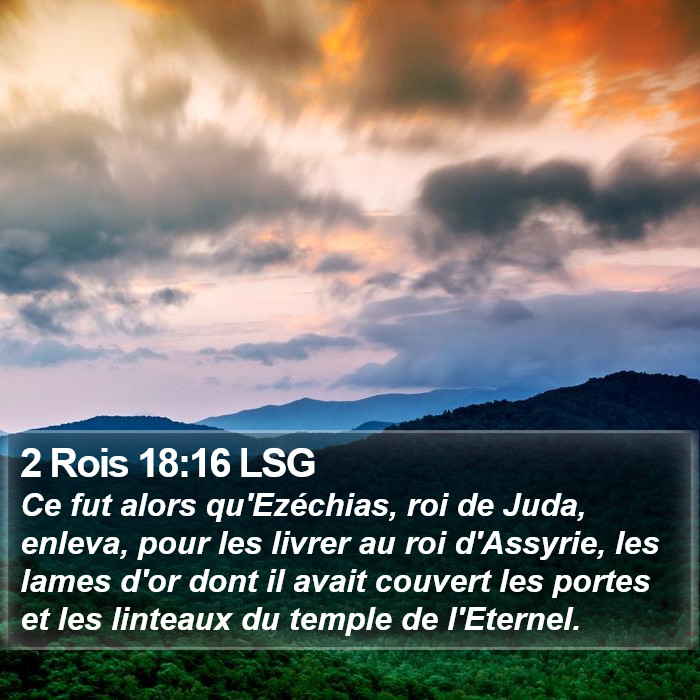 2 Rois 18:16 LSG Bible Study