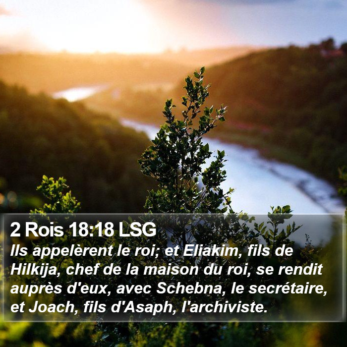 2 Rois 18:18 LSG Bible Study