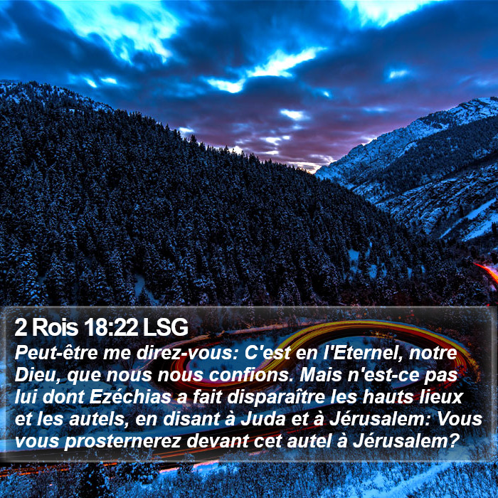 2 Rois 18:22 LSG Bible Study