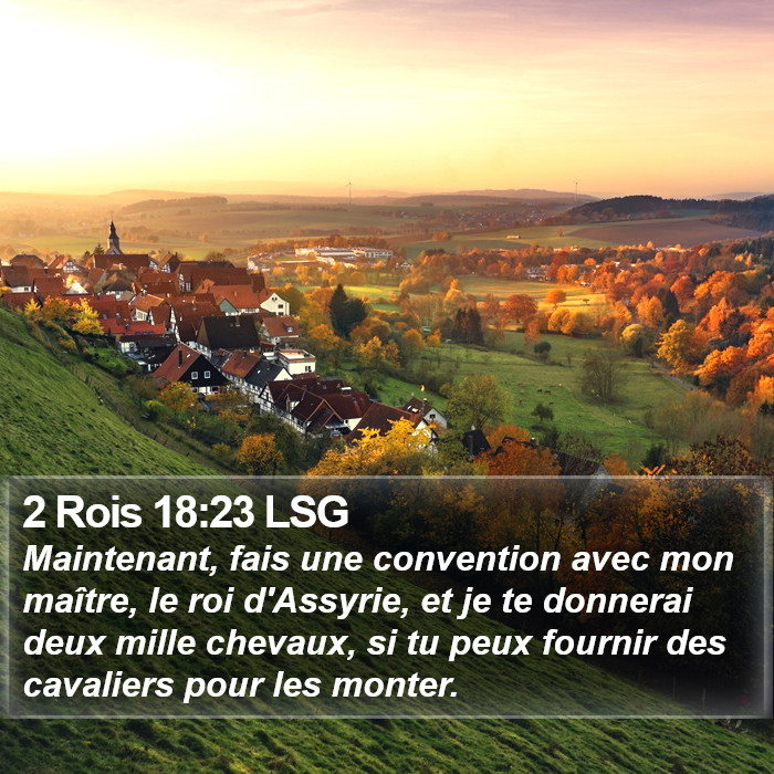 2 Rois 18:23 LSG Bible Study