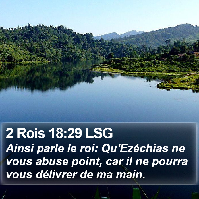 2 Rois 18:29 LSG Bible Study