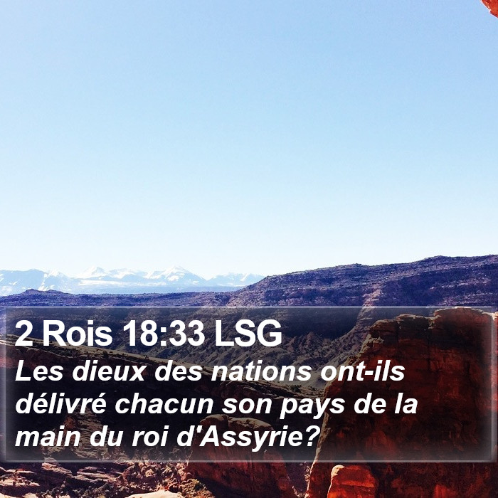 2 Rois 18:33 LSG Bible Study