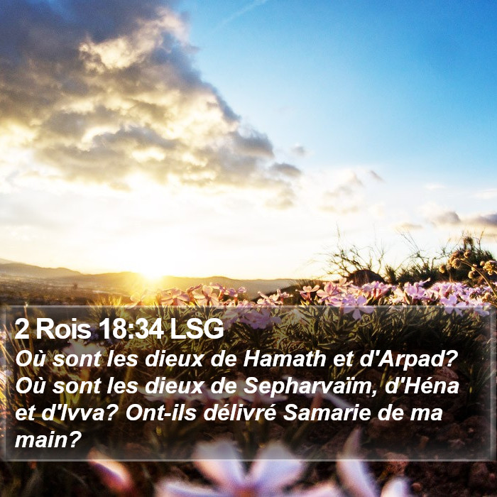 2 Rois 18:34 LSG Bible Study