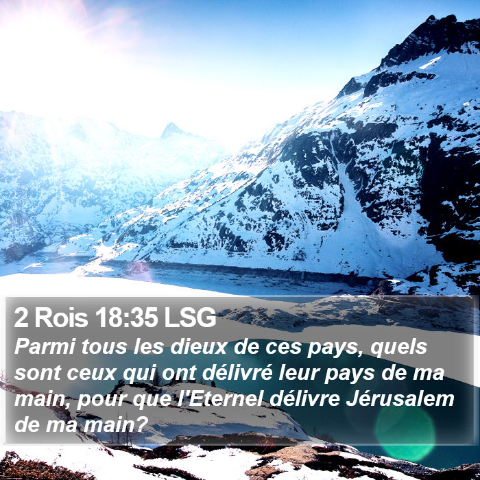 2 Rois 18:35 LSG Bible Study