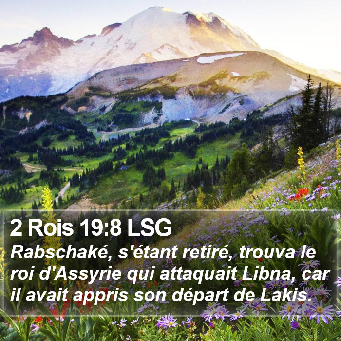 2 Rois 19:8 LSG Bible Study