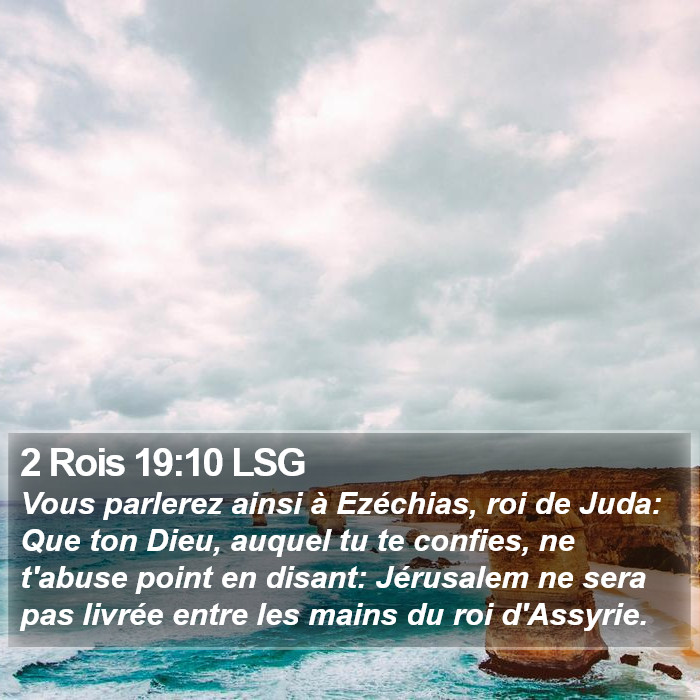 2 Rois 19:10 LSG Bible Study
