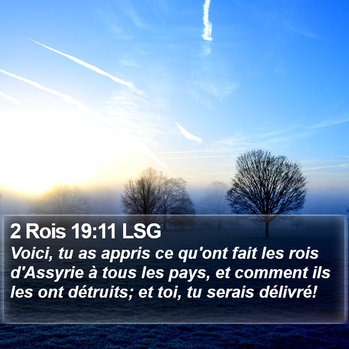 2 Rois 19:11 LSG Bible Study
