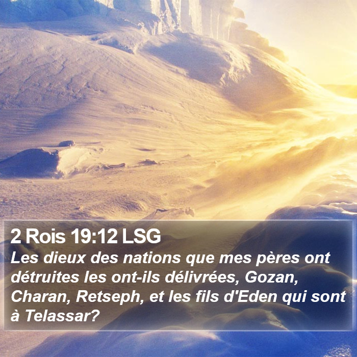 2 Rois 19:12 LSG Bible Study