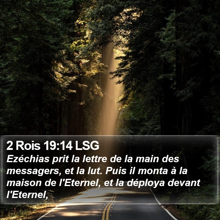 2 Rois 19:14 LSG Bible Study