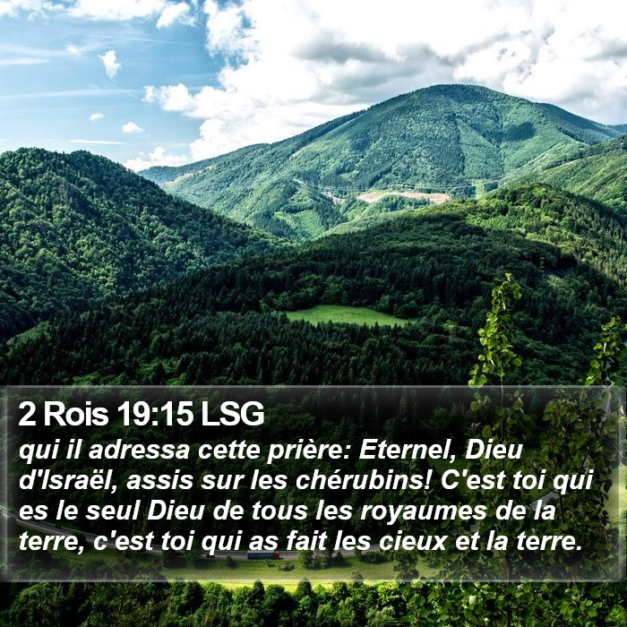 2 Rois 19:15 LSG Bible Study